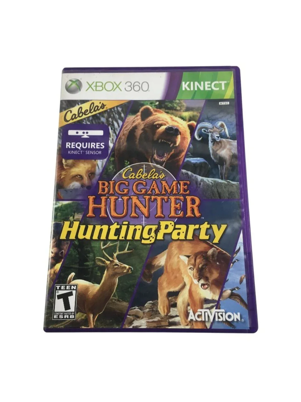 MICROSOFT XBOX 360 KINECT CABELA'S BIG GAME HUNTER HUNTING PARTY MANUAL INCLUDED